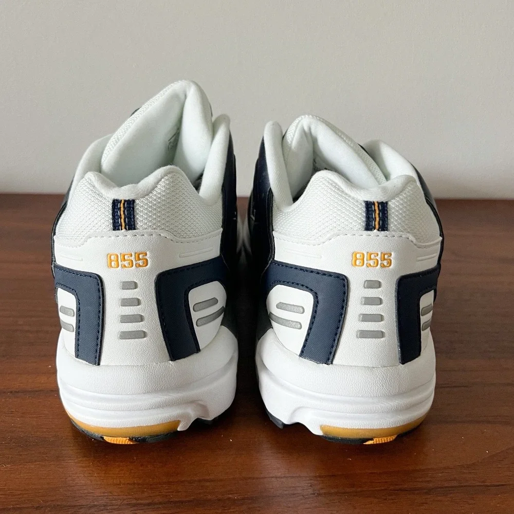 New Balance 855 M855NW White Navy Running Shoes Men's US 11.5 D Cushion Sneakers